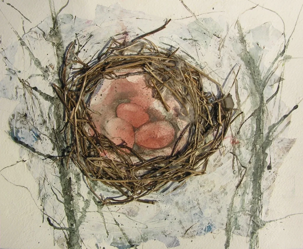 Pink Eggs in Nest
